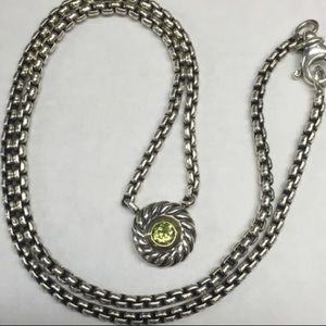 David Yurman Cookie Peridot Necklace